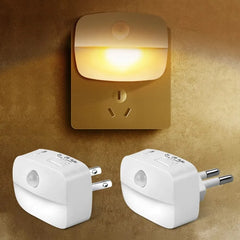 LED Night Light with Motion Sensor | Smart Plug-in Socket Lamp for Bedroom