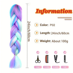 24Inch Synthetic Long Straight Yaki Braids Hair Jumbo Braid Hair Extension Pre Stretc alternate view