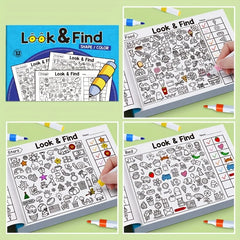 Children's Hidden Object Coloring Book Kids Find Items Coloring & Drawing Book Educati close-up view