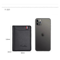 Ultra Thin Vertical Wallet for Men | Minimalist Soft Card Holder alternate view