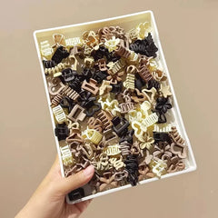 10/20/30Pcs Small Flower Hair Claw Clips for Women Girls Matte Rectange Jaw Clips Semicircle Barrettes for Thin Hair