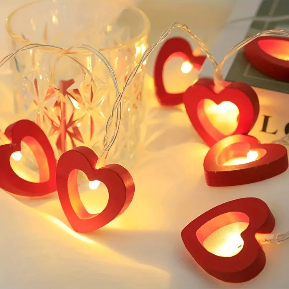10pcs Love LED String Lights | Valentine's Day Wedding Party Decoration