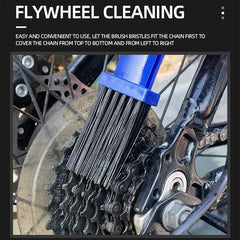 1pcs Motorcycle Bicycle Chain Cleaner Chain Brush for Mountain Road Motorbike Outdoor Cycling Flywheel Cleaning Tool Accessories