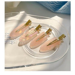2-4pcs/set Glitter No Bend Seamless Hair Clips Side Bangs Barrette Make Up Washing Face Accessories Styling Hairpins Women Girls