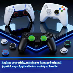 28 Pack Silicone Anti-Slip Thumb Grips for PS5 PS4 Controller | Multicolor Joystick C alternate view