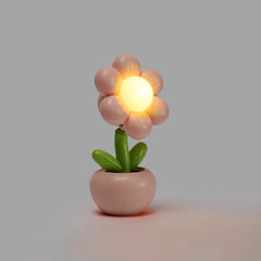 Mini LED Flower Night Light | Cute Table Lamp for Kids Bedroom close-up view