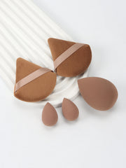 5Pcs Professional Makeup Sponge Set | Soft Polyurethane Foundation Blenders for Flawle close-up view