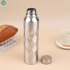 1000ML Metal Flask Drinkware Camping Sports Gym Single-Wall Stainless Water Bottle Leak-Proof Sport