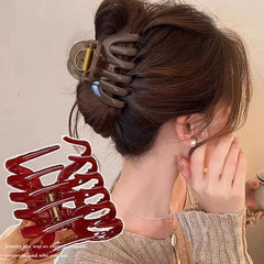 New Design Top Grade Pumpkin Hair Claw Clip For Women Sweet Hair Ornament Back Long Hair detail view