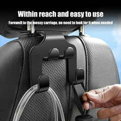 1pcs Multifunctional Car Seat Back Hook Double Head Phone Hanger Headrest Hanging Bag alternate view