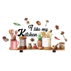 Removable Flower and Butterfly Wall Stickers | Waterproof PVC Wall Decals for Kitchen alternate view