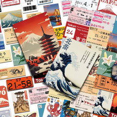 50pcs Japanese Travel Culture Stickers Decals