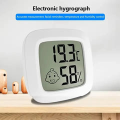 LCD Digital Thermometer Hygrometer | Indoor Room Temperature Humidity Monitor close-up view