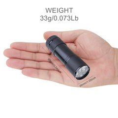 Alonefire 9 LED Mini Flashlight | Compact Portable Aluminum Torch alternate view