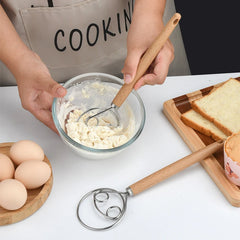 10 Inch Danish Dough Whisk | Hand Blender for Bread, Batter, and Eggs alternate view