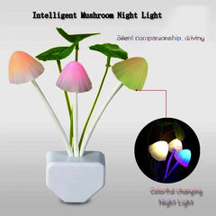Mushroom Night Light with Light Sensor | 3 Color LED Bedside Lamp for Kids Room detail view