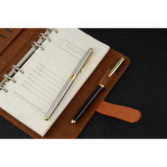 Stainless Steel Ballpoint Pen | Refillable Business Signature Pen close-up view