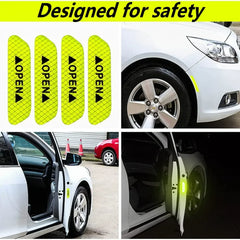 4PCS Reflective Car Door Sticker Safety Warning Reflector Tape detail view