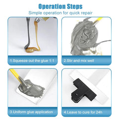 Cold Welding Glue Metal Repair | High-Strength AB Epoxy Adhesive for Casting close-up view