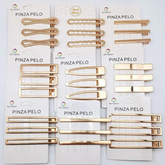 3pcs/set Elegant Hair Clips Crab Hollowing Out Hairpin Metal Geometric Hair Claw Barrette Women Girls Korean Hair Styling Tools