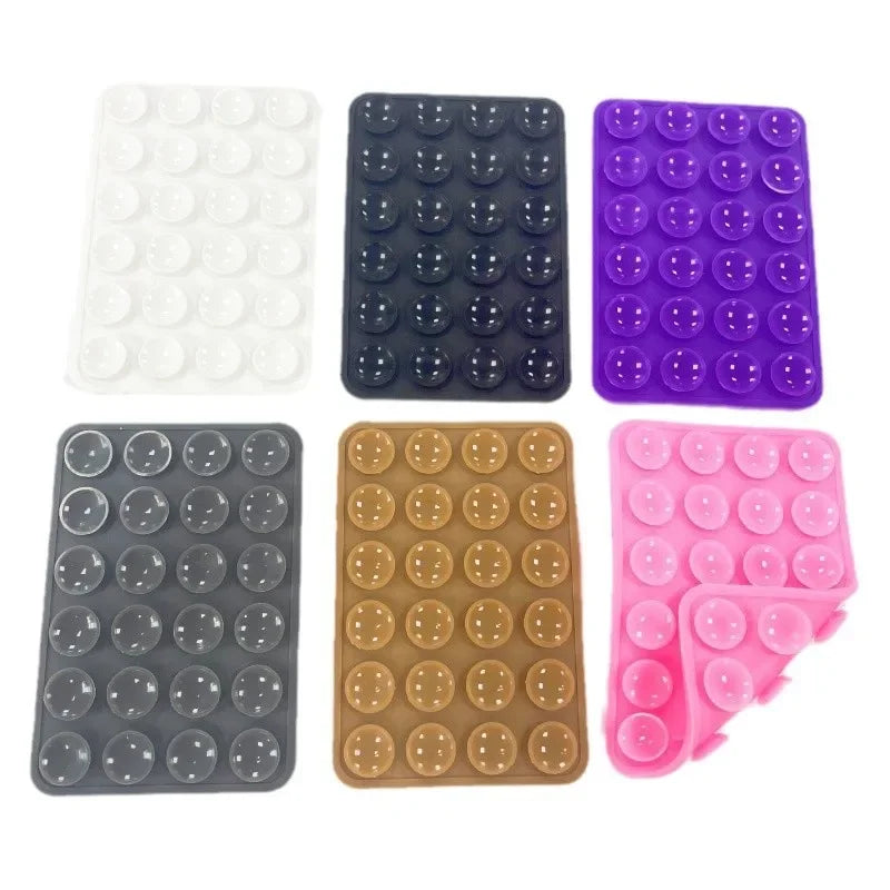 Double Sided Silicone Suction Pad Mobile Phone Holder Hands Free Accessory for Videos Selfies Party