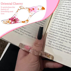 Exquisite Dried Flowers Thumb Book Support Book Page Holder Reading Aid Convenient Bookm detail view