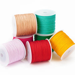 50Yds 0.8mm Crafts Nylon Cord For Jewelry Making Braided Nylon Satin String for Bracelet detail view