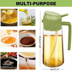 2 in 1 Oil Sprayer and Dispenser Bottle | Cooking Oil Spray Bottle for BBQ, Air Fryer, a detail view