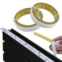 Steel Adhesive Tape Measure, Imperial and Metric Scale Ruler Sticker, Left To Right Reading Self-Adh