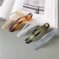 New Acrylic Matte Duckbill Hair Claws Barrettes Bow Solid Color Hair Clips Hair Accessor detail view