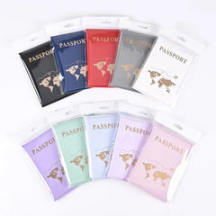 Fashion Passport Protective Cover World Pattern Travel Passport Holder Wallet Gift PU Leather Card C