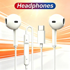 TypeC Wired Headphone Suitable For IPhone15 16 Earbuds Xiaomi 17 15 14 13 12 3.5MM AUX Redmi K40 Hua