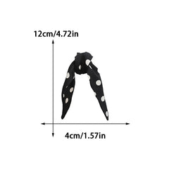 Black And White Polka Dot Bow Hair Clip for Women Elegant Daily Wear Ponytail Clip Fashion Girls Shark Clip Hair Accessories