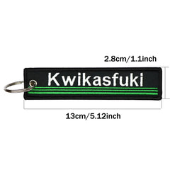 Motorcycle Keychain Double Sided Embroidery | Fashion Key Ring Gift alternate view