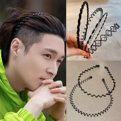 Invisible Iron Metal Headband for Men and Women Long Hair Sports Face Washing Wavy Ha alternate view