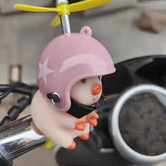 Cute little pig decoration Electric Scooter Pig Decoration Wearing Helmet Car Ornament Motorcycle Bicycle