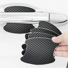 4 Pieces of Car Door Handle Protective Film, Carbon Fiber Stickers, Scratch Resistant Covers, Exterior Accessories,