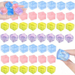 15Pcs Mini Ice Cube Squishy Toys Release Stress Transparent Small Ice Block Pinch Children Squeezing