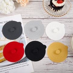 1pcs Universal Silicone Glass Cup Cover Sealing Protective Lid Heat Temperature Prese alternate view