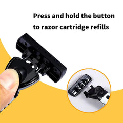 Men's Manual Shaver with 3-Layer Stainless Steel Razor Blades, Compact Shaver with Scratch Resistance, Precision Shaving