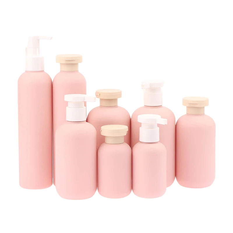 100ML-300ML PE Plastic Shampoo Shower Gel Foaming Soap Dispensers Refillable Bottles Flip Cover/Pump