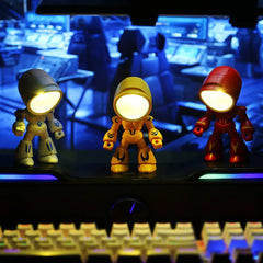 Mini Night Light LED Cartoon Hero Police Desktop Lamp | Cute Bedroom Decor for Kids detail view