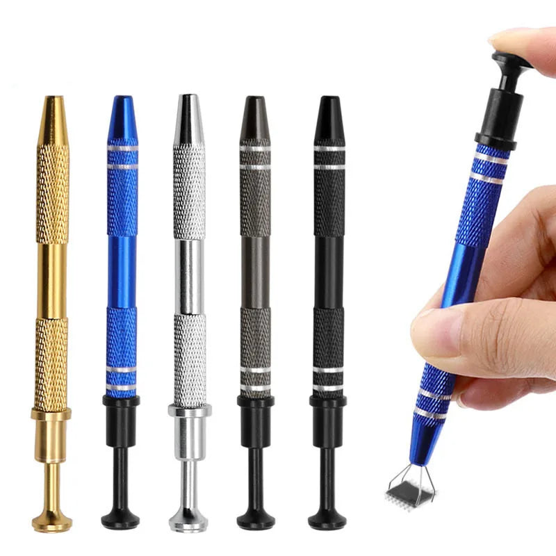 1Pc Surgical Steel Professional Push in Syringe Type Quad Prong, Small Bead Holder Grab Ball Catcher