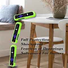 Luminous Silicone Remote Cover With Rope for TCL Hisense Roku TV