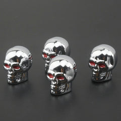 4Pcs Skull Valve Caps ABS Car Wheel Plugs for Alloy Wheels