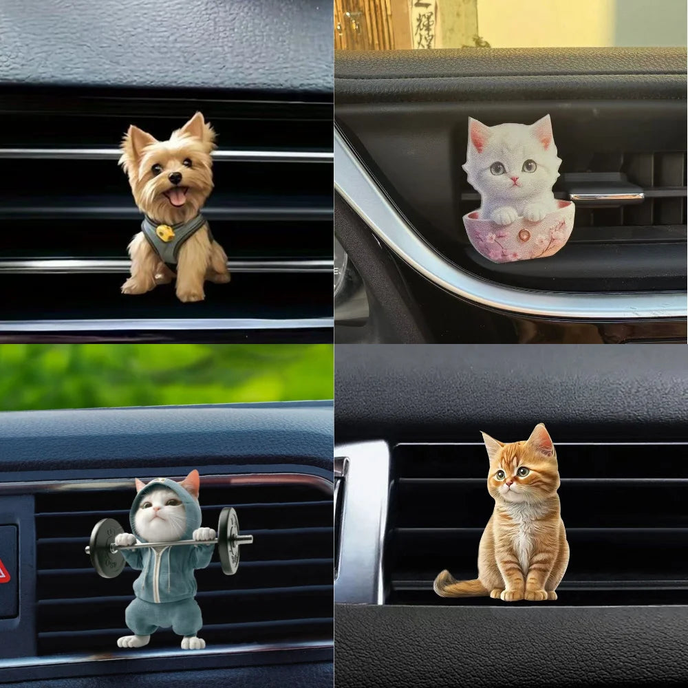 Car Cat Air Freshener Diffuser Car Air Outlet Perfume Clips Air Outlet Aroma Diffuser Ventilation Cl