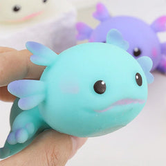 Axolotl Squeeze Ball Cute Fish Relax Cartoon Antistress Squishy Stress Relief Slow Rising For Adult