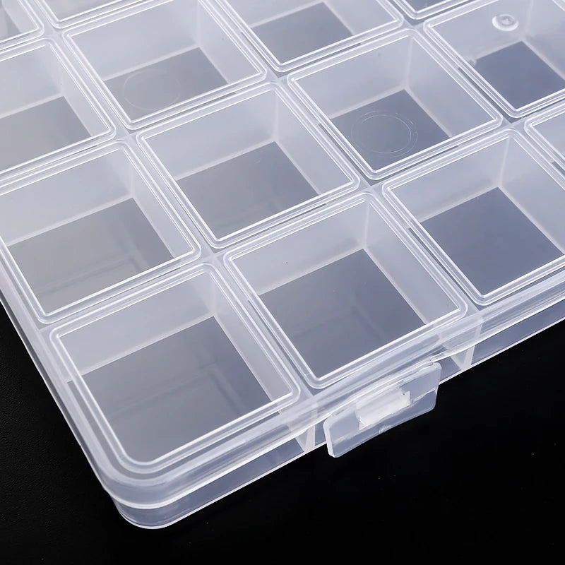 Jewelry Box Clear Plastic Organizer Box Empty Earring Storage Organizer Display Case for Beads