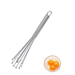 10/12 Inch Manual Egg Beater | Stainless Steel Ball Mixer for Cooking