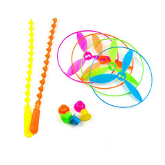 10/20pcs Colorful Bamboo Dragonfly Plastic Hand Push Flying Toys Kids Birthday Party alternate view